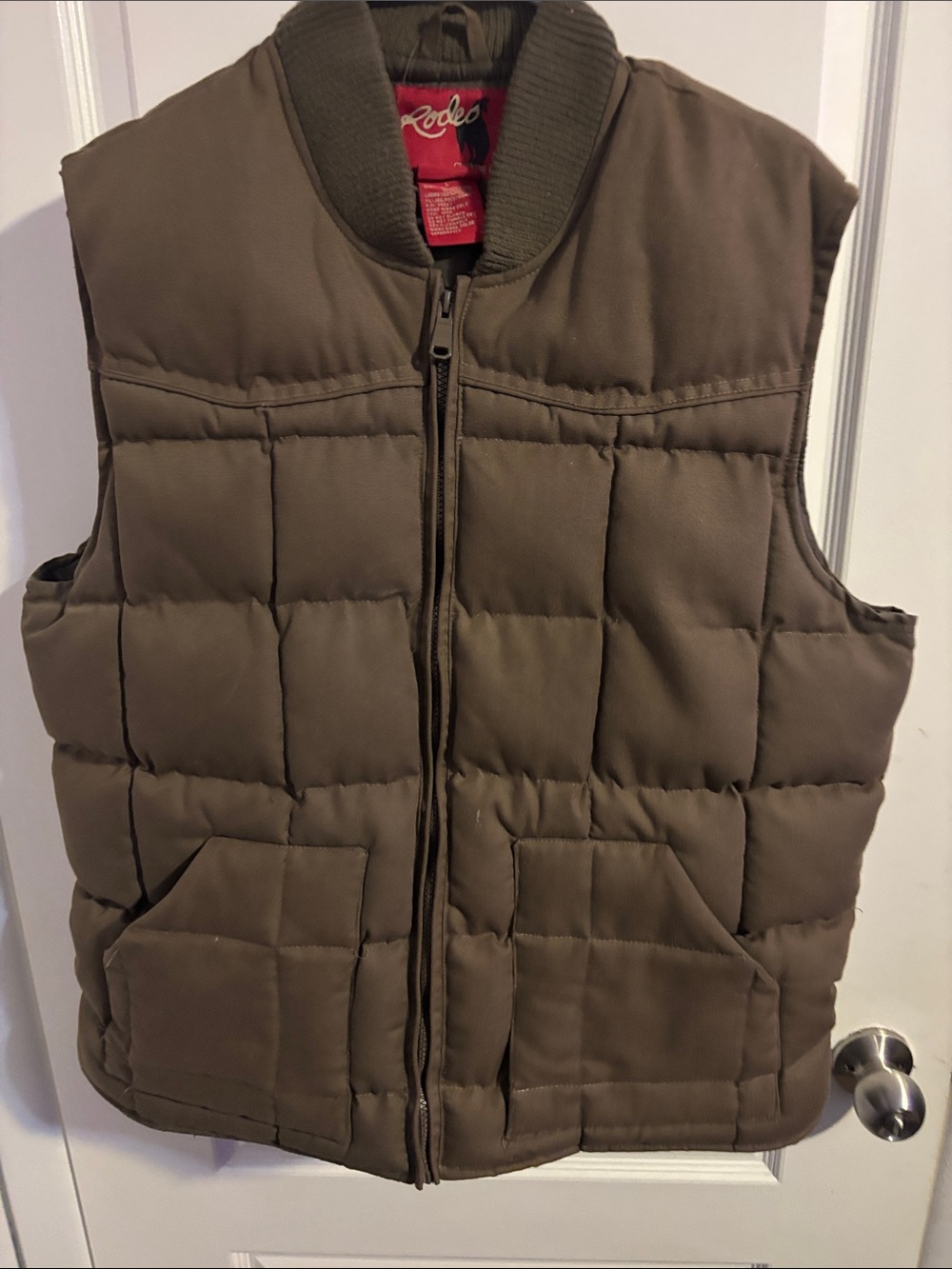 Men's Quilted Brown Insulated Vest